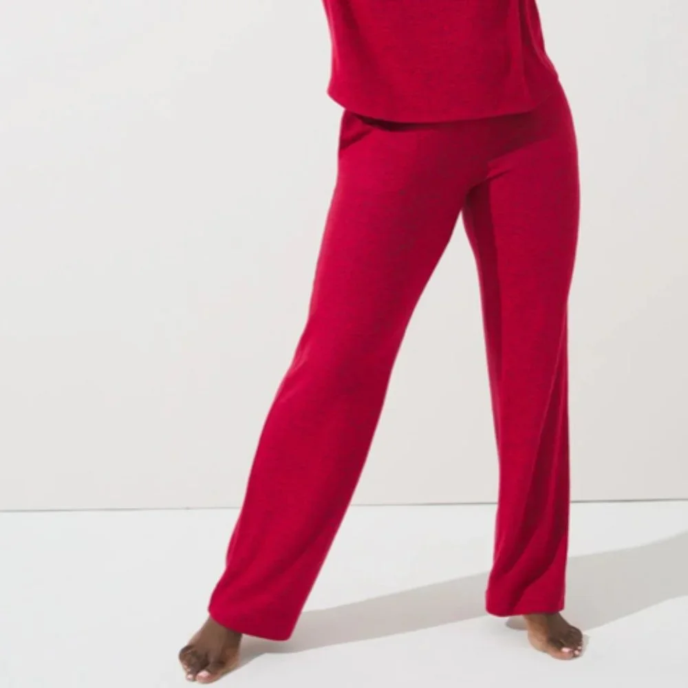 NWT Soma Brushed Cozy Pajama Lounge Set Red - Picture 4 of 9